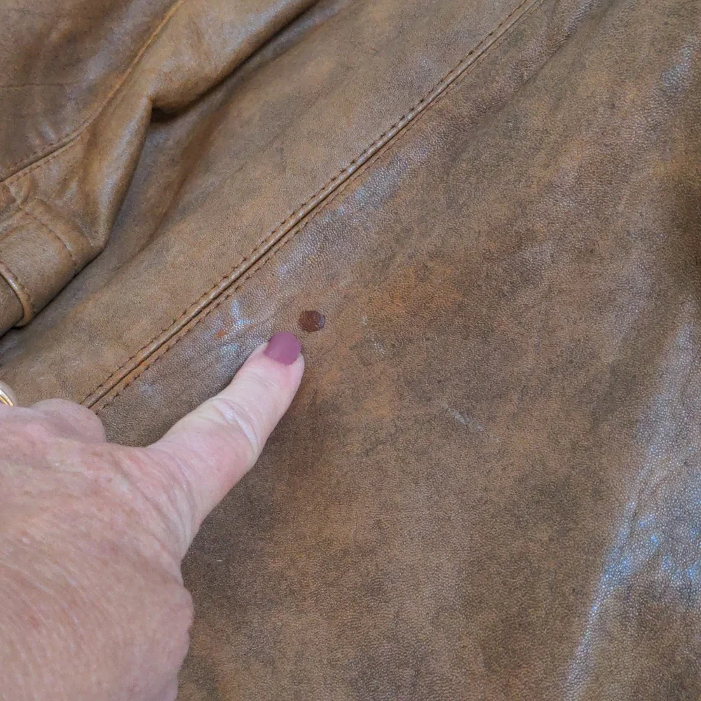 Vintage Leather Coat Jacket